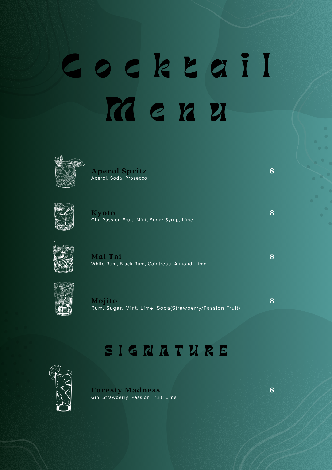 Cocktail Menu